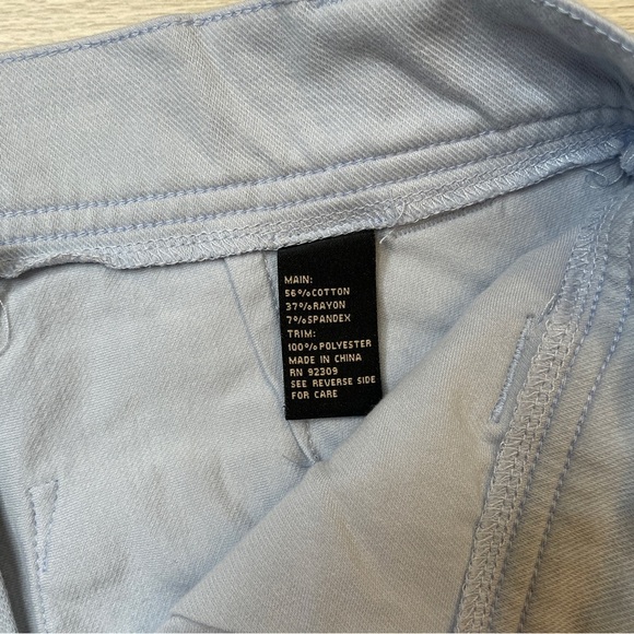 Dg2 Diane Gilman Light Blue Wide Leg High Rise Soft Crop Pants Womens Size 14P - Picture 5 of 11